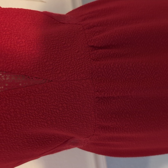 Gianni Bini red dress sheer neckline - stunning! Valentines!! - Picture 3 of 8